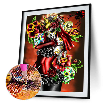 Skeleton Girl - Full Round Drill Diamond Painting 40*50CM