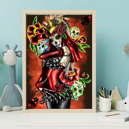 Skeleton Girl - Full Round Drill Diamond Painting 40*50CM