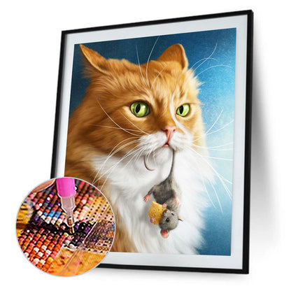 Cat - Full Round Drill Diamond Painting 40*50CM