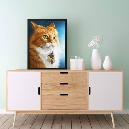 Cat - Full Round Drill Diamond Painting 40*50CM