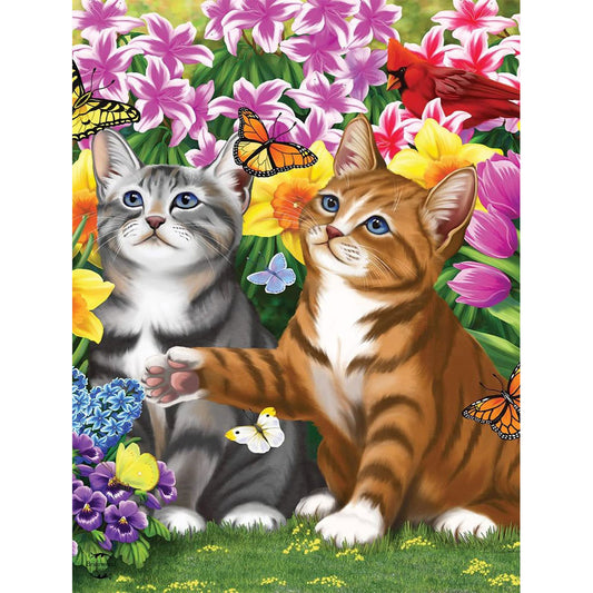 Cat - Full Round Drill Diamond Painting 30*40CM