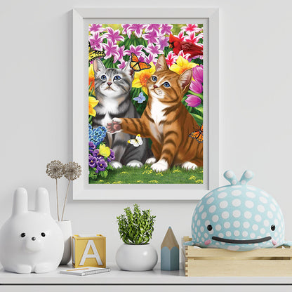 Cat - Full Round Drill Diamond Painting 30*40CM