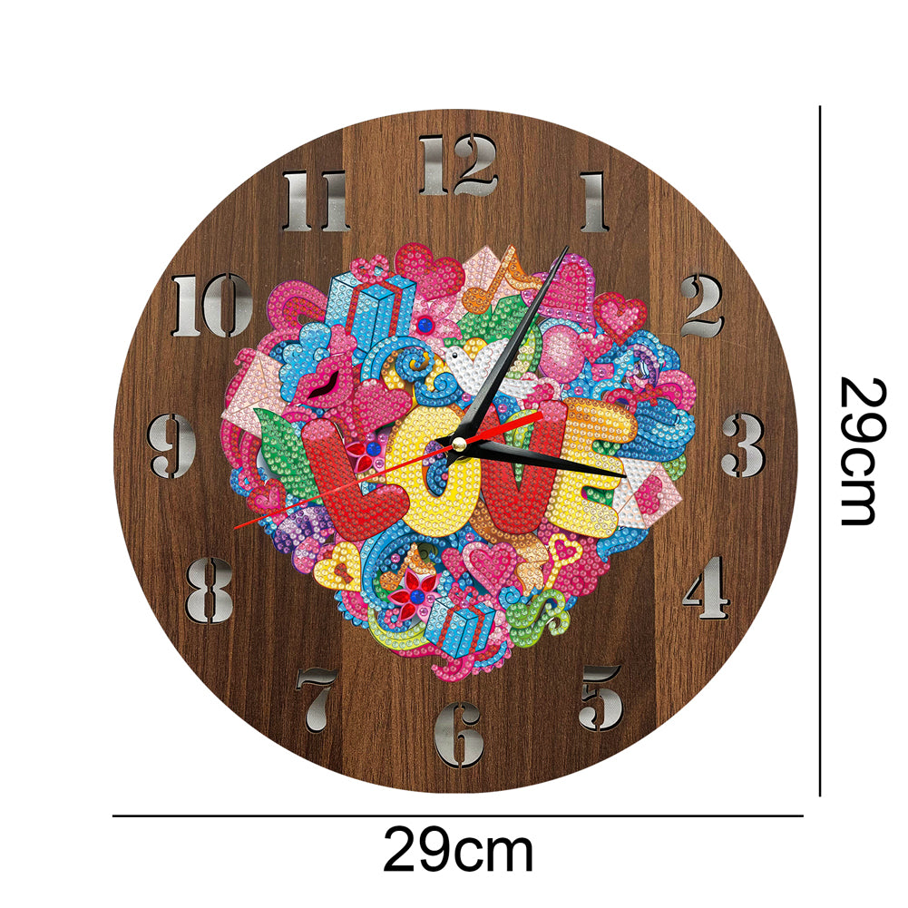 DIY Diamond Painting Wood Clock DIY Wall Art Crafts Mosaic Home Decorations