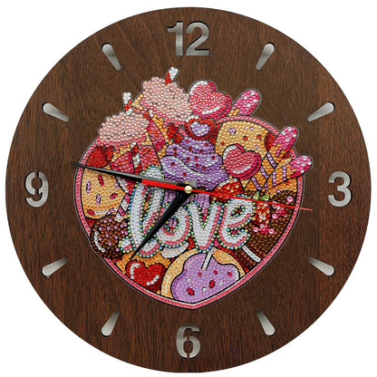 DIY Diamond Painting Wood Clock DIY Wall Art Crafts Mosaic Home Decorations