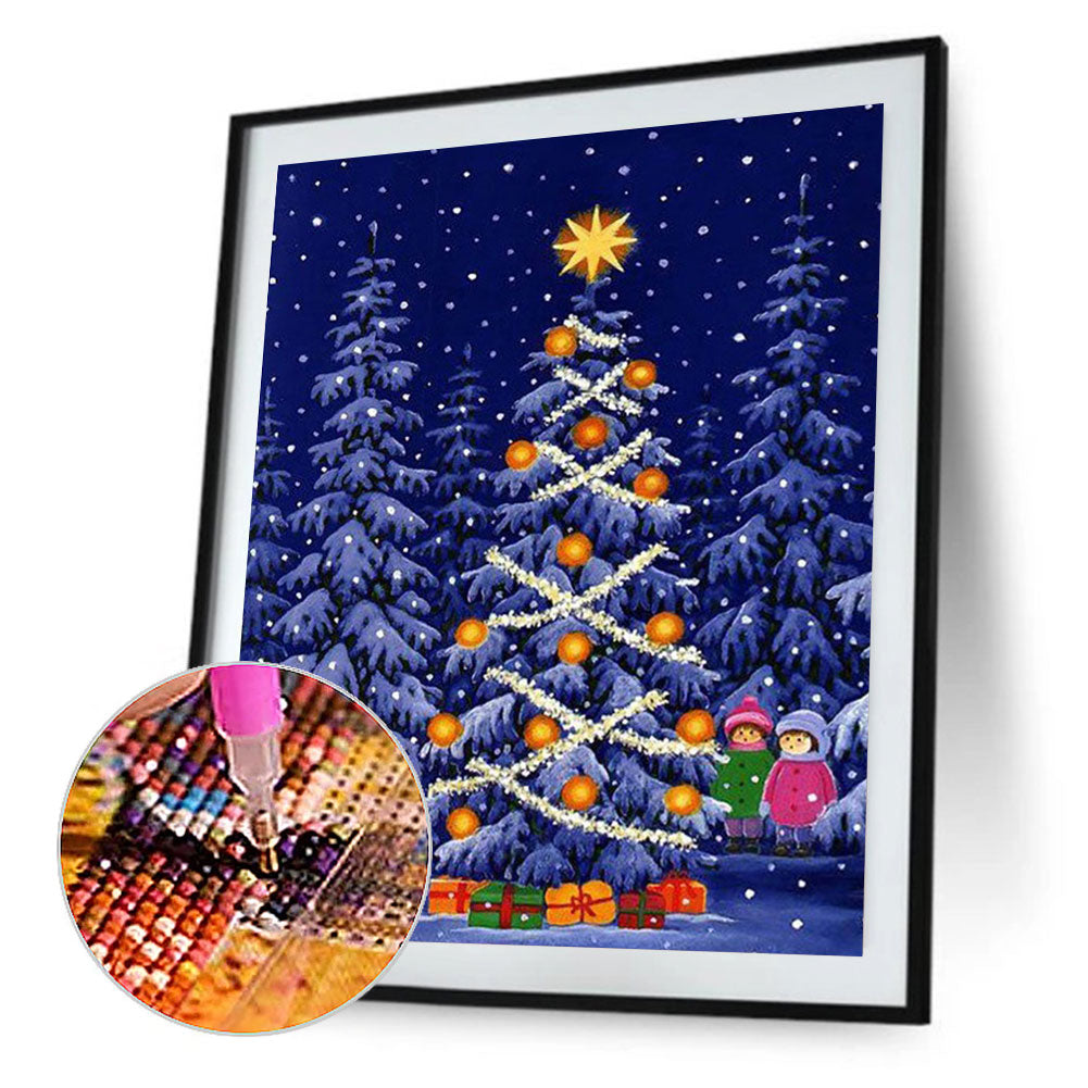 Christmas Tree - Full Round Drill Diamond Painting 40*50CM