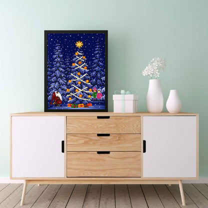 Christmas Tree - Full Round Drill Diamond Painting 40*50CM