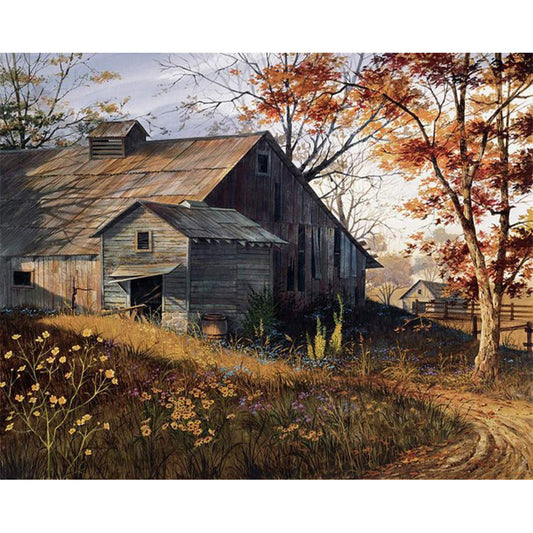 Autumn House - Full Round Drill Diamond Painting 60*50CM