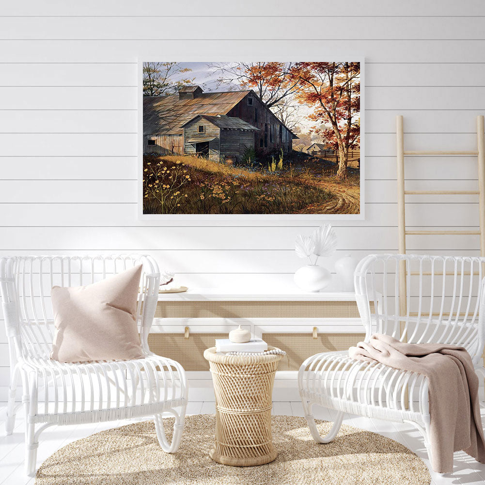 Autumn House - Full Round Drill Diamond Painting 60*50CM