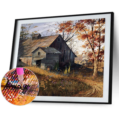 Autumn House - Full Round Drill Diamond Painting 60*50CM