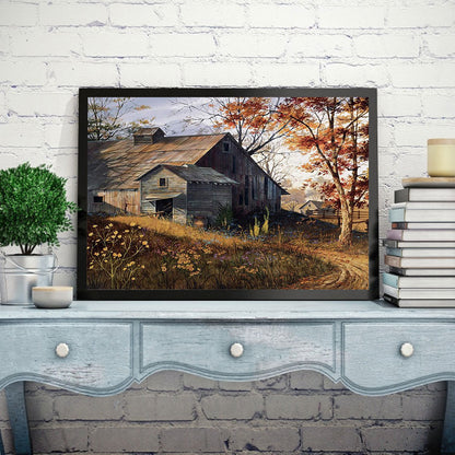 Autumn House - Full Round Drill Diamond Painting 60*50CM