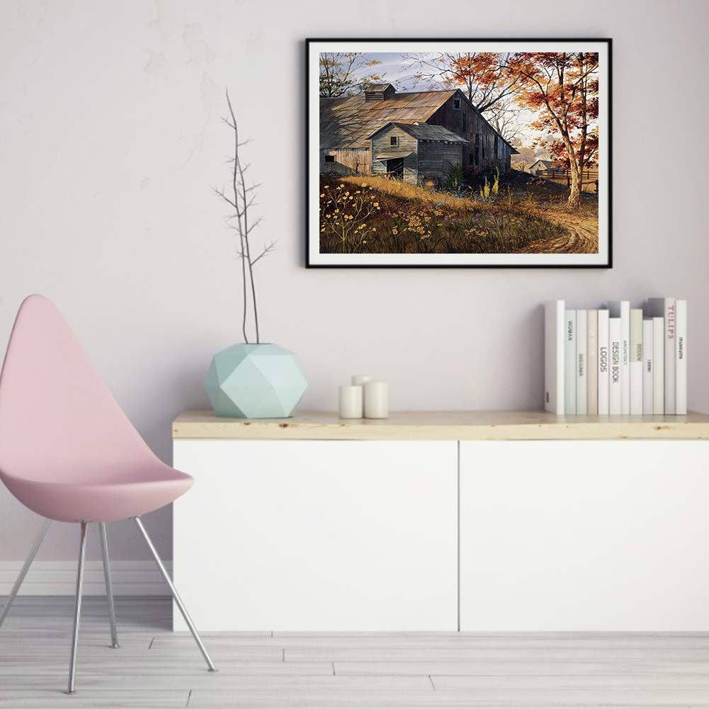 Autumn House - Full Round Drill Diamond Painting 60*50CM