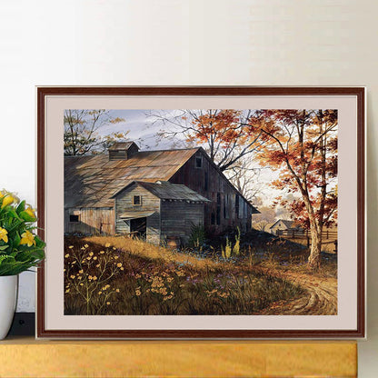 Autumn House - Full Round Drill Diamond Painting 60*50CM