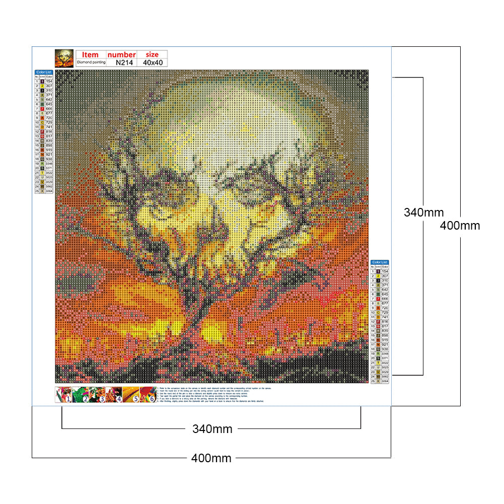 Skull Tree - Full Square Drill Diamond Painting 40*40CM