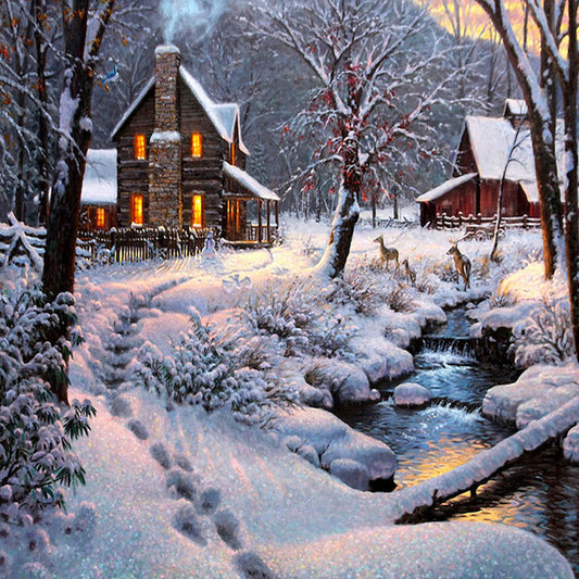 Snow - Full Square Drill Diamond Painting 40*40CM