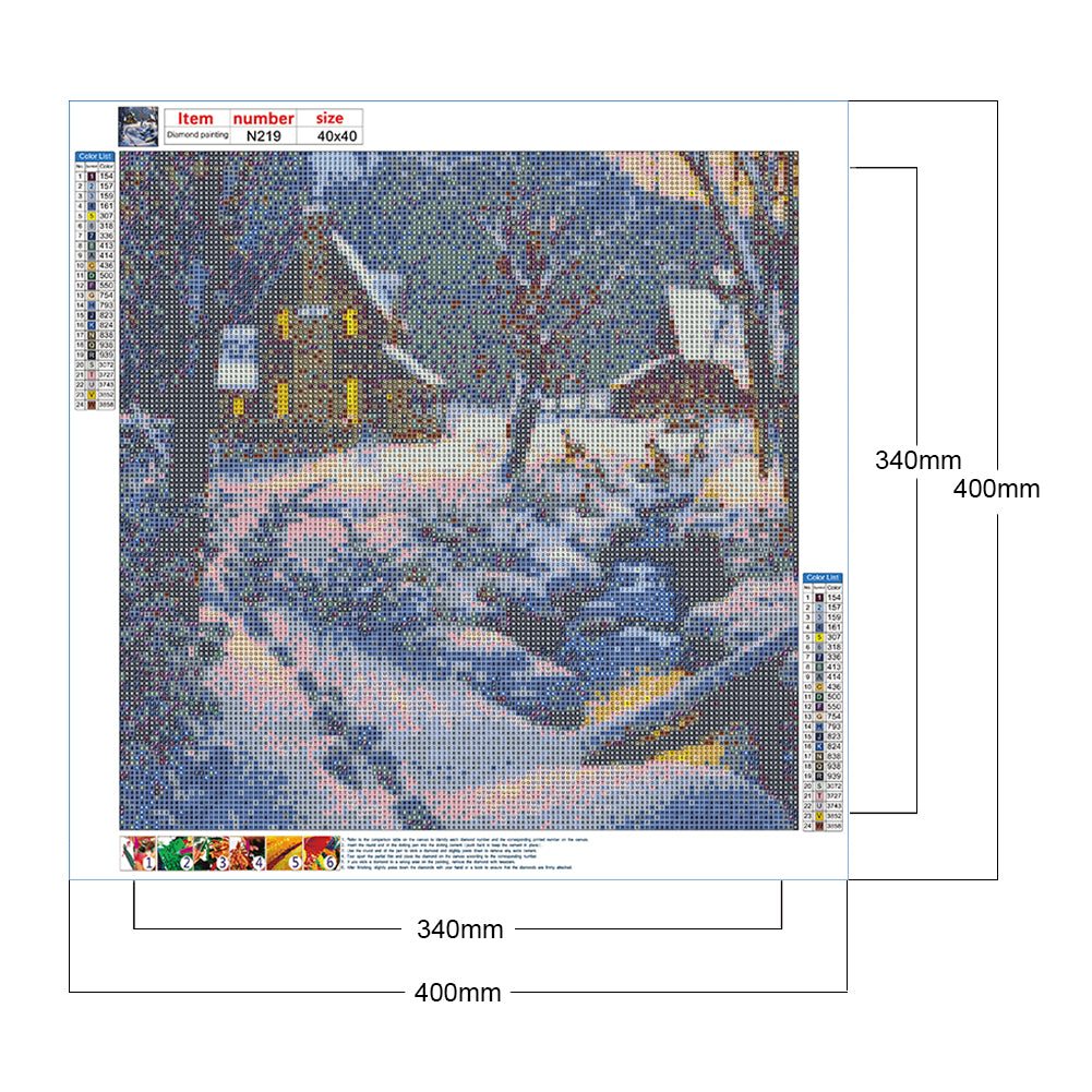 Snow - Full Square Drill Diamond Painting 40*40CM