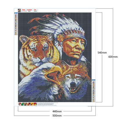 Indians - Full Square Drill Diamond Painting 50*60CM