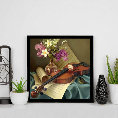 Violin On Table - Full Square Drill Diamond Painting 30*30CM