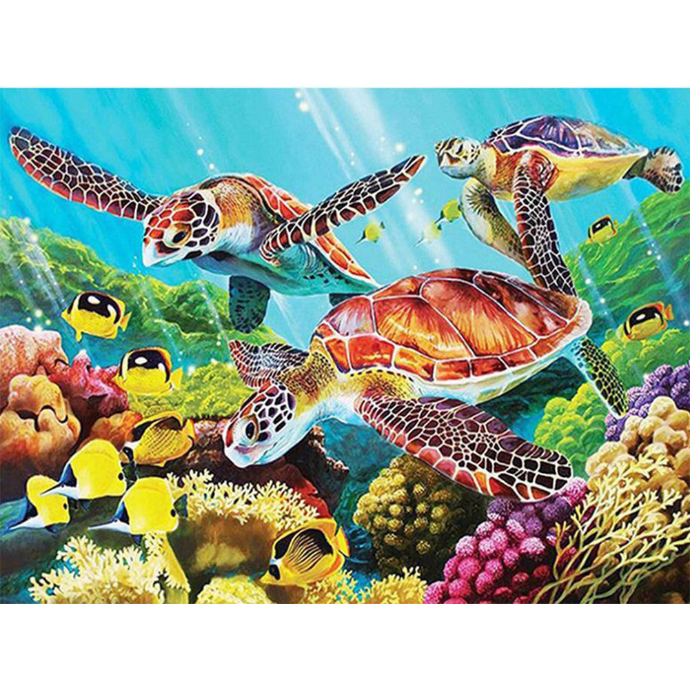 Sea ??Turtle - Full Square Drill Diamond Painting 40*30CM