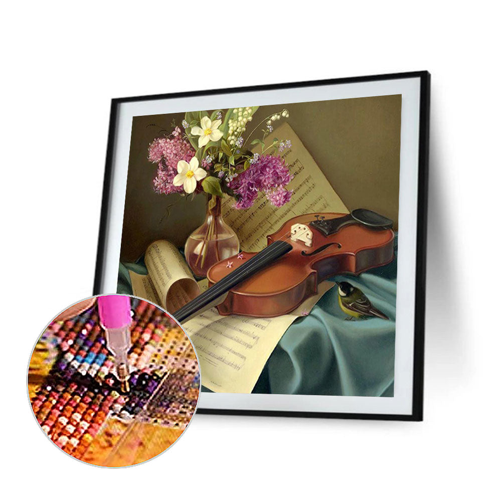 Violin - Full Round Drill Diamond Painting 40*40CM