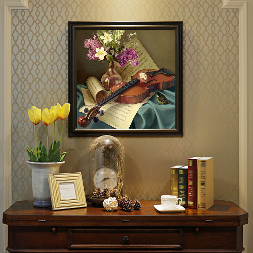 Violin - Full Round Drill Diamond Painting 40*40CM