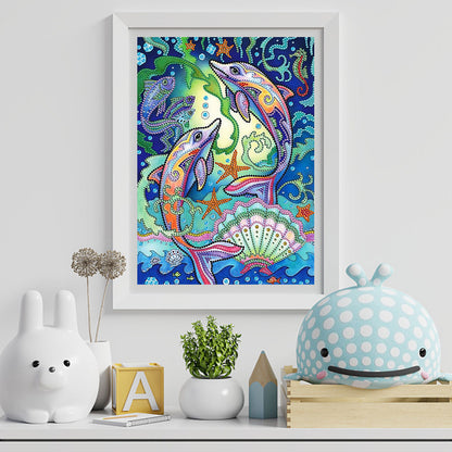 Dolphin - Special Shaped Drill Diamond Paiting 30*40CM