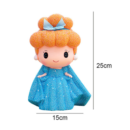 DIY Diamond Painting Princess Piggy Bank Money Saving Box Kids Toys Decor