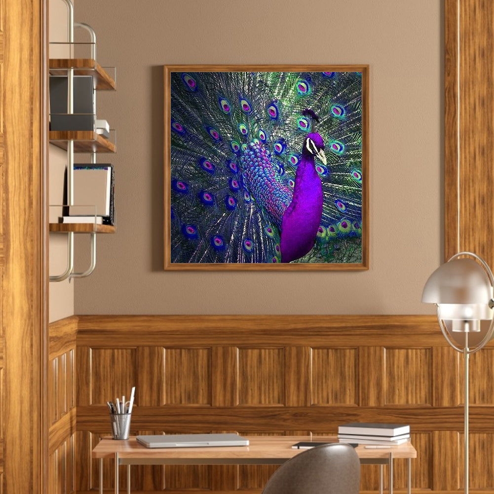 Peacock - Full Round Drill Diamond Painting 40*40CM