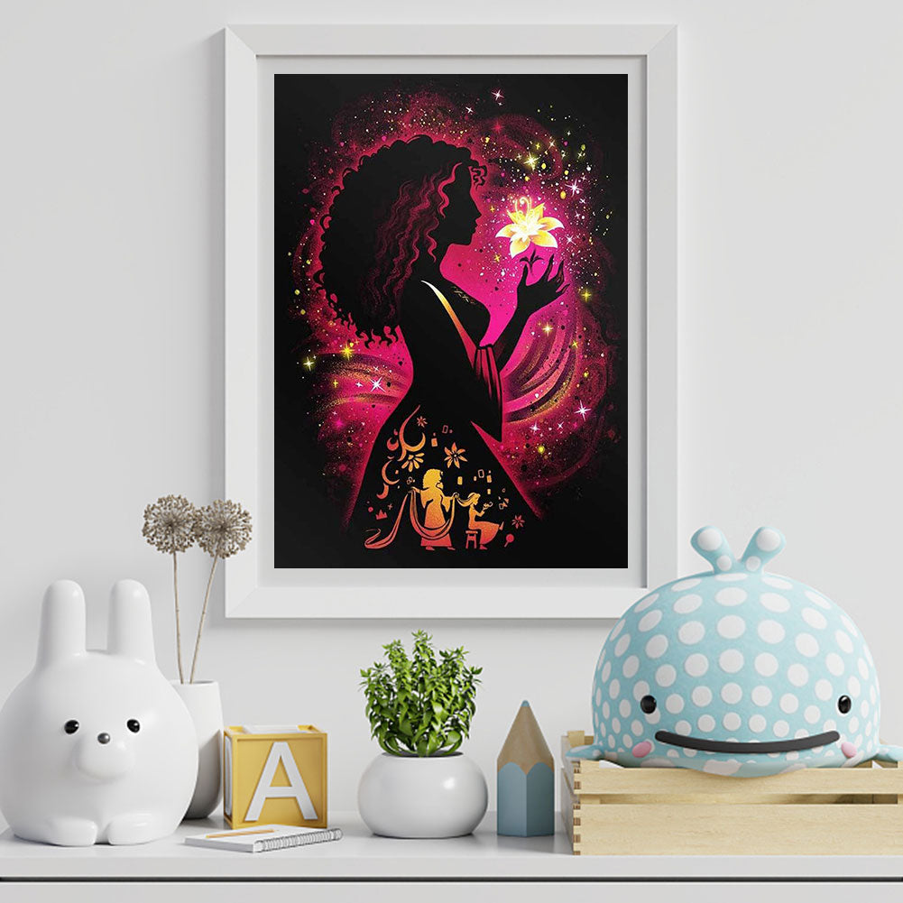 People Silhouette - Full Round Drill Diamond Painting 40*50CM