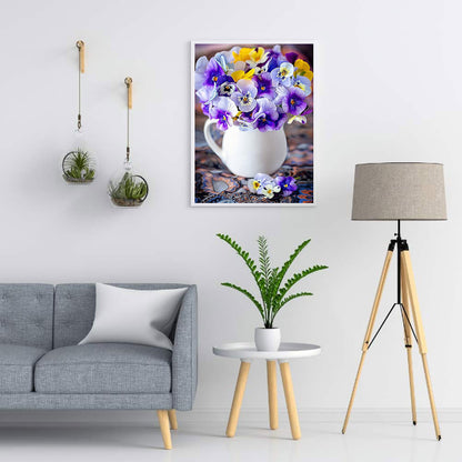 Purple Flower - Full Round Drill Diamond Painting 30*40CM