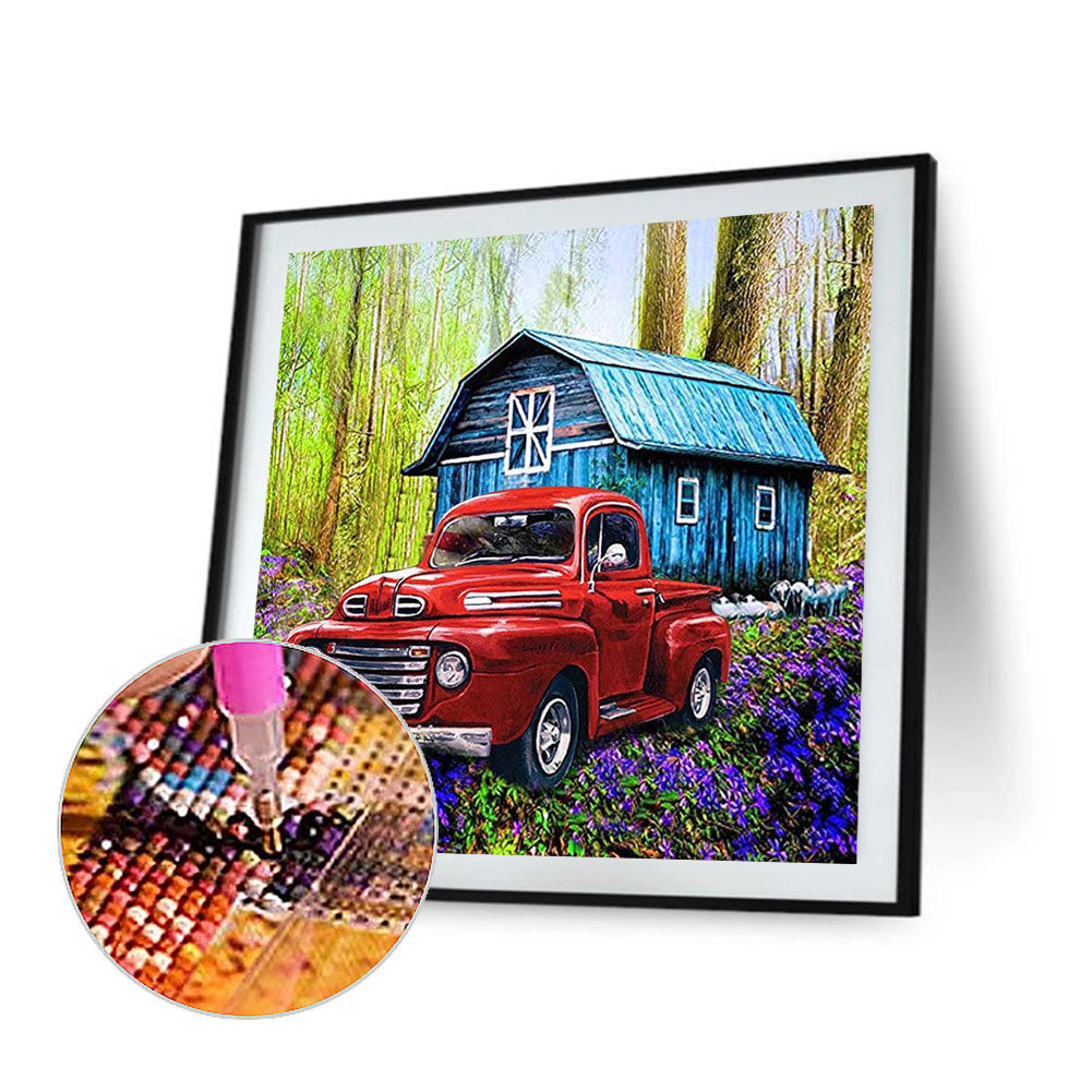 Forest Car - Full Square Drill Diamond Painting 30*30CM