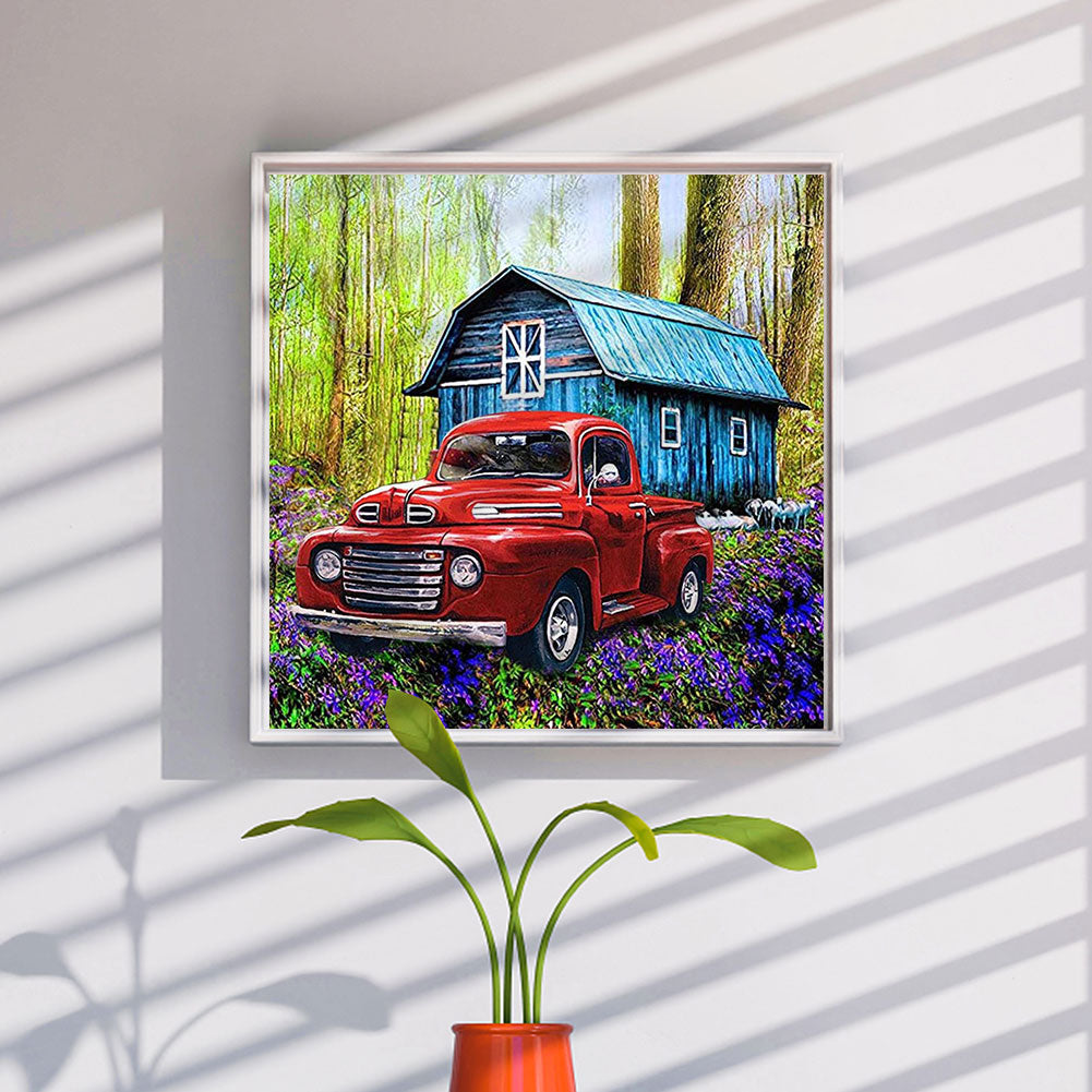 Forest Car - Full Square Drill Diamond Painting 30*30CM