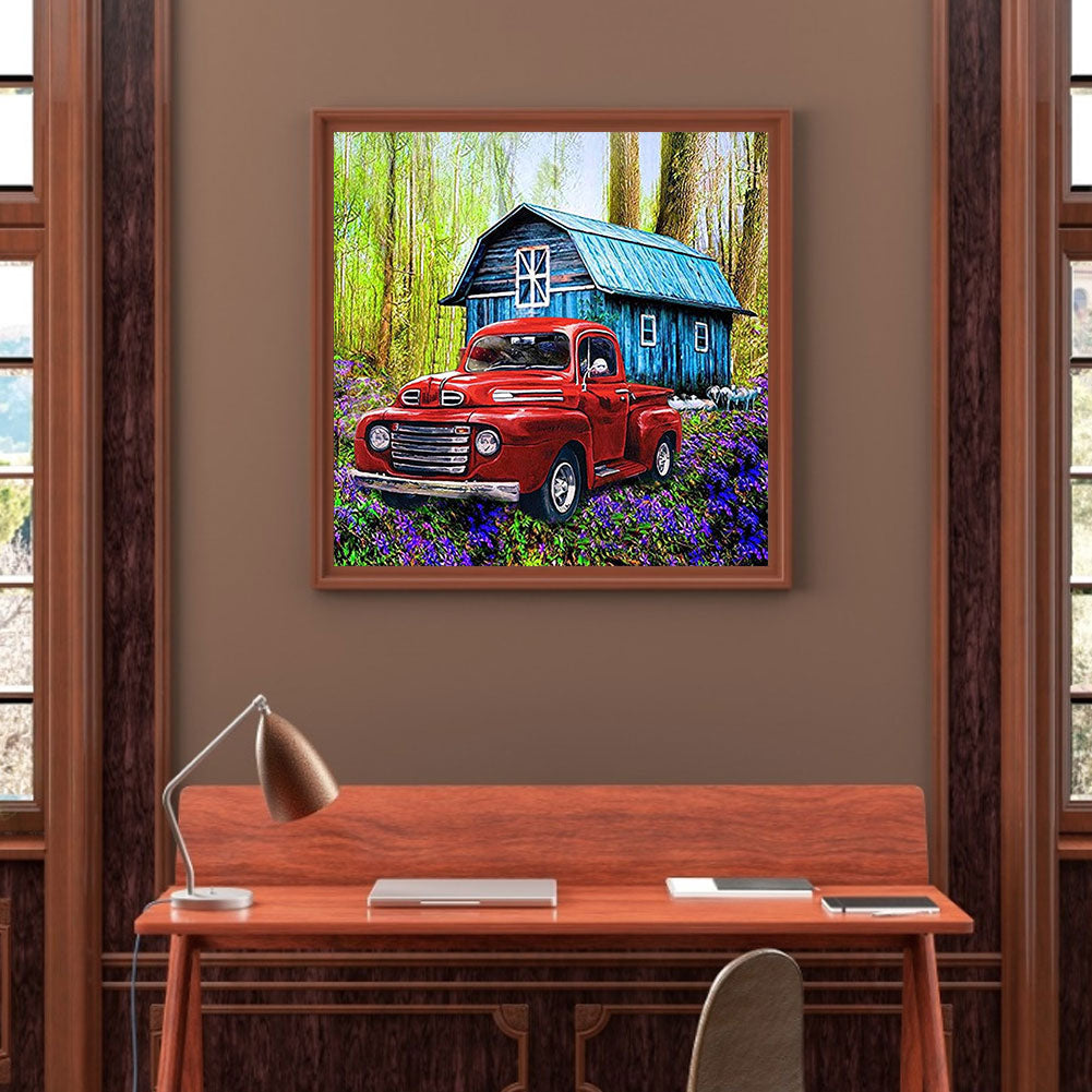 Forest Car - Full Square Drill Diamond Painting 30*30CM