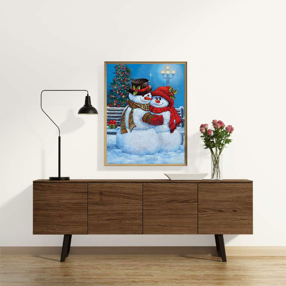 Snowman - Full Square Drill Diamond Painting 30*40CM