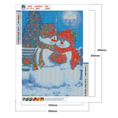 Snowman - Full Square Drill Diamond Painting 30*40CM