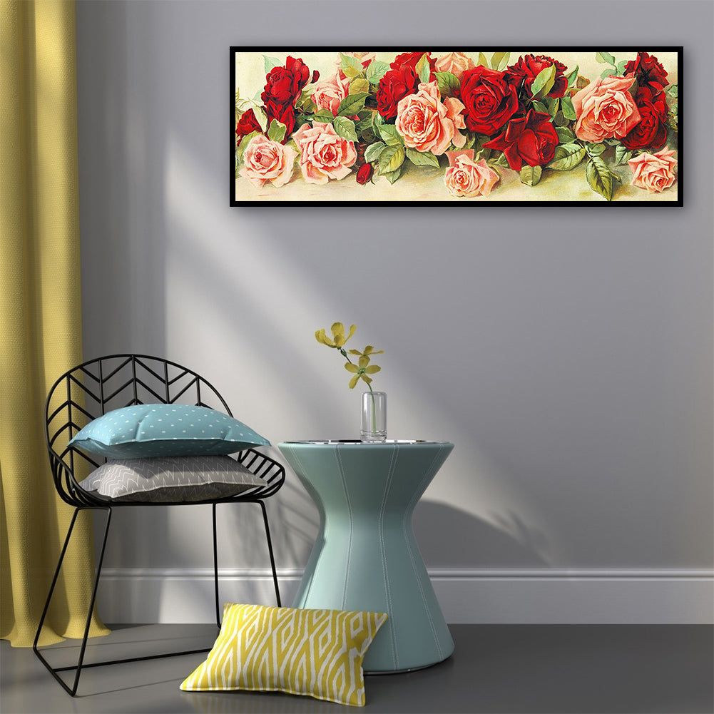 Rose - Full Round Drill Diamond Painting 90*30CM