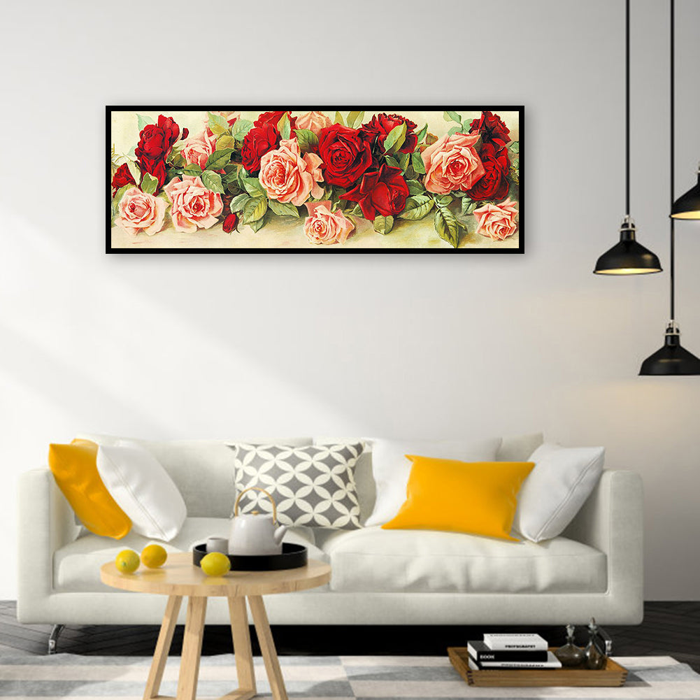 Rose - Full Round Drill Diamond Painting 90*30CM