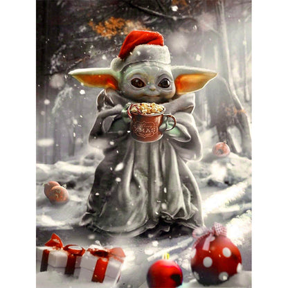 Christmas Yoda - Full Square Drill Diamond Painting 30*40CM