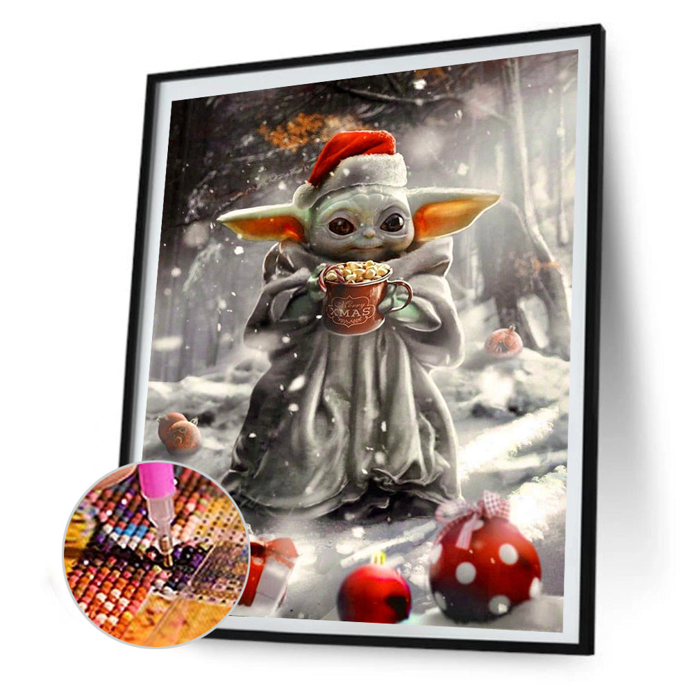 Christmas Yoda - Full Square Drill Diamond Painting 30*40CM