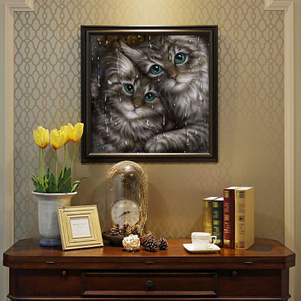 Cat - Full Square Drill Diamond Painting 40*40CM