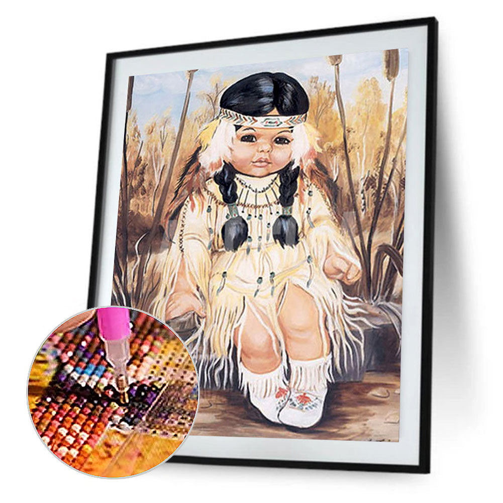 Little Girl - Full Round Drill Diamond Painting 40*50CM