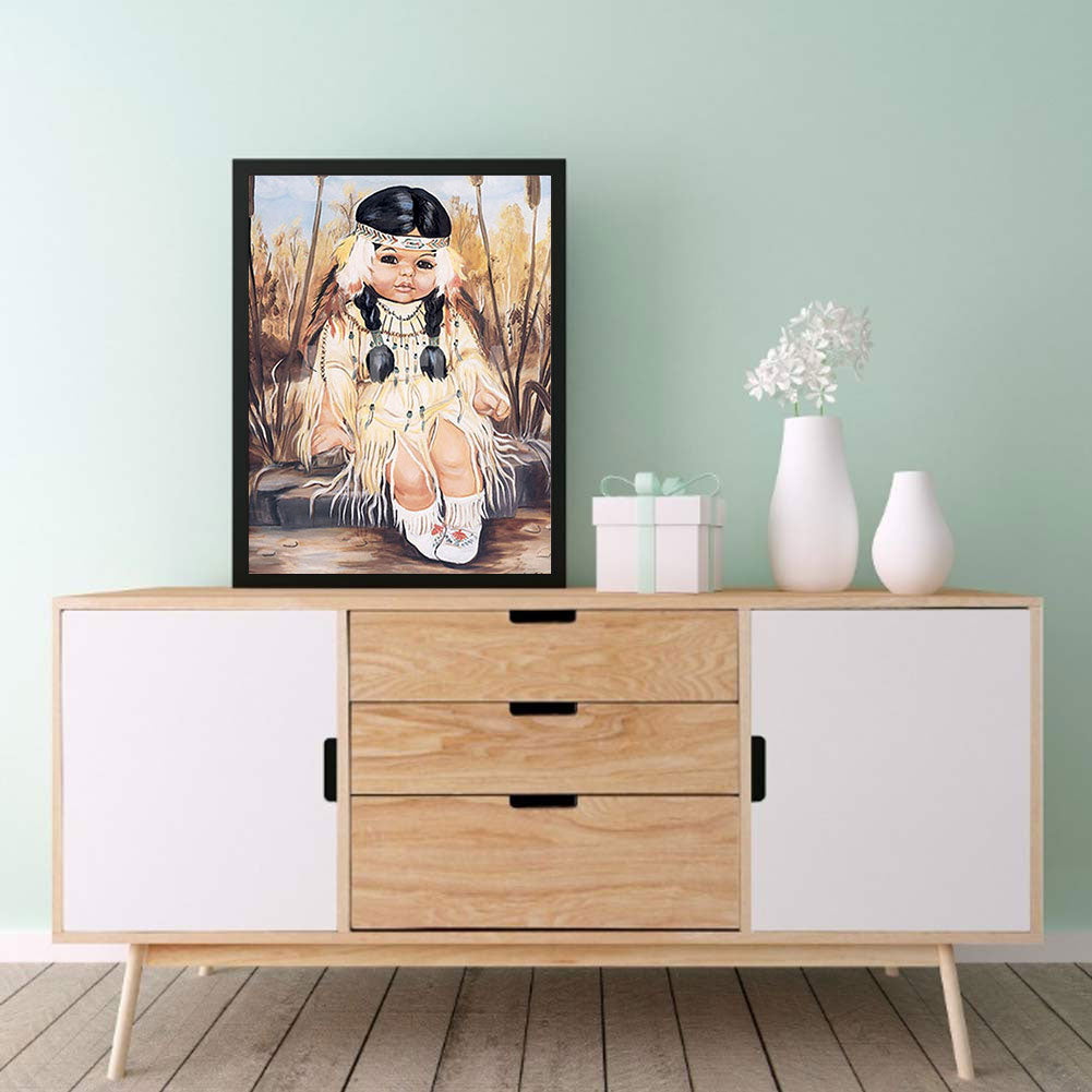Little Girl - Full Round Drill Diamond Painting 40*50CM