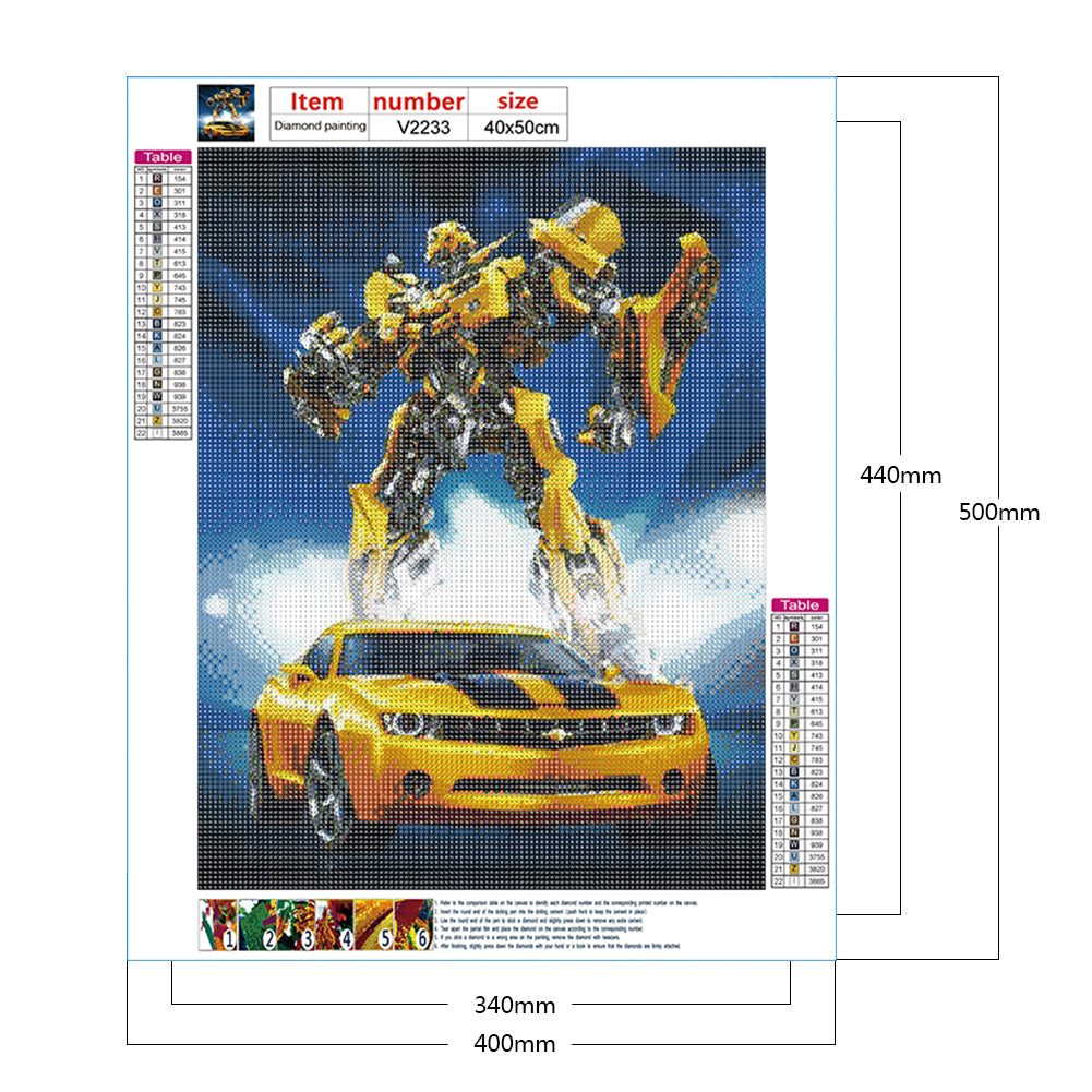 Transformers Bumblebee - Full Round Drill Diamond Painting 40*50CM