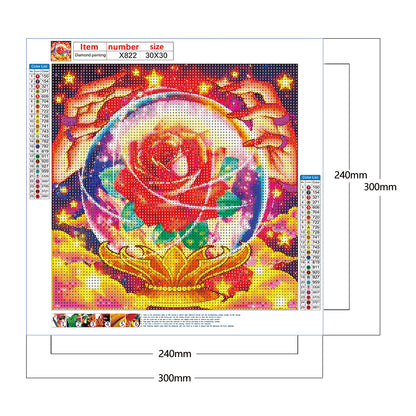 Shiny Rose - Full Round Drill Diamond Painting 30*30CM