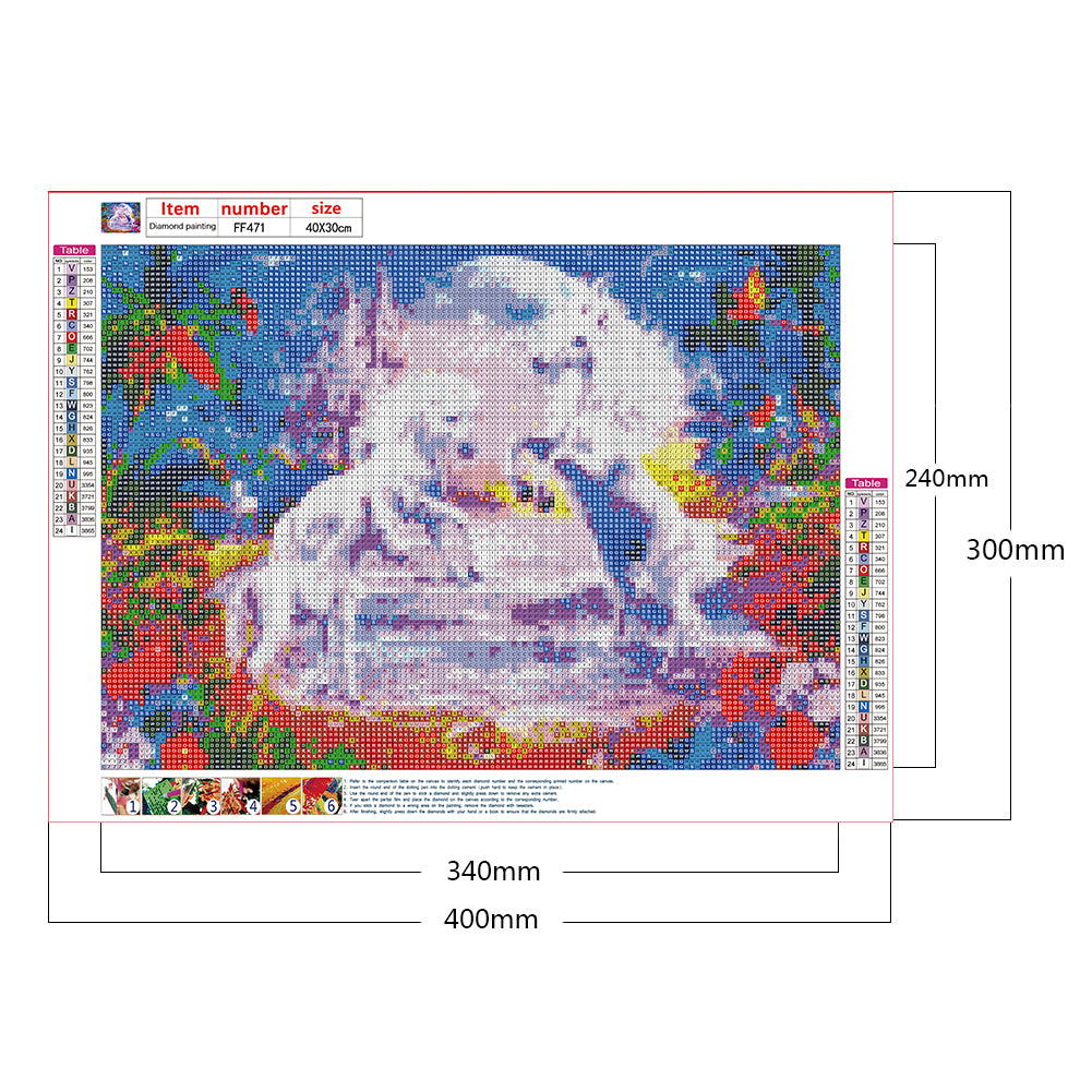 Unicorn - Full Square Drill Diamond Painting 40*30CM