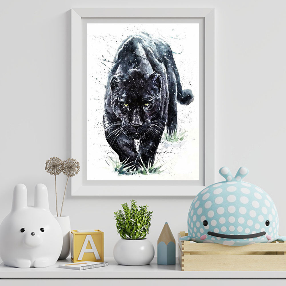 Black Tiger - Full Round Drill Diamond Painting 30*40CM