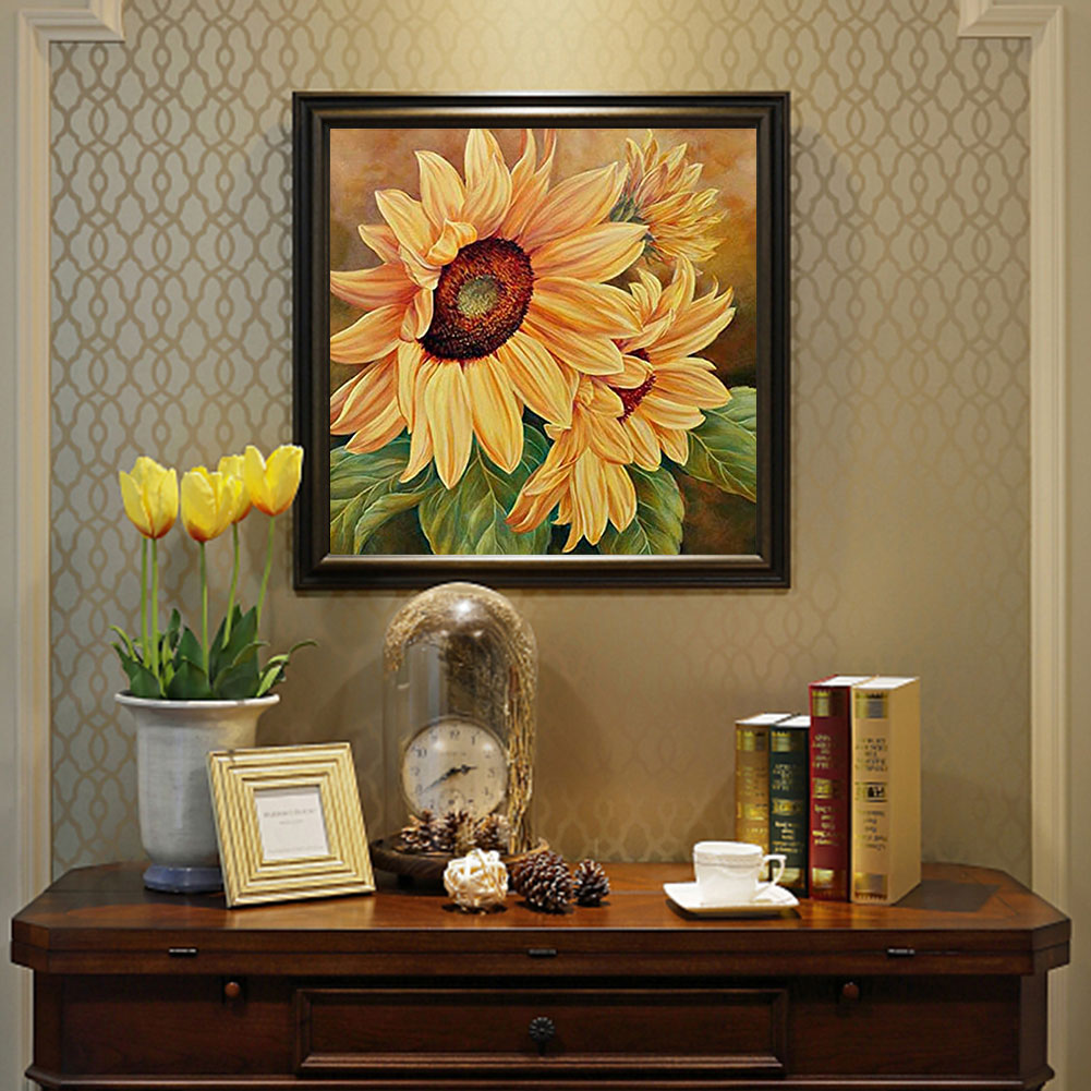 Sunflower - Full Round Drill Diamond Painting 50*50CM