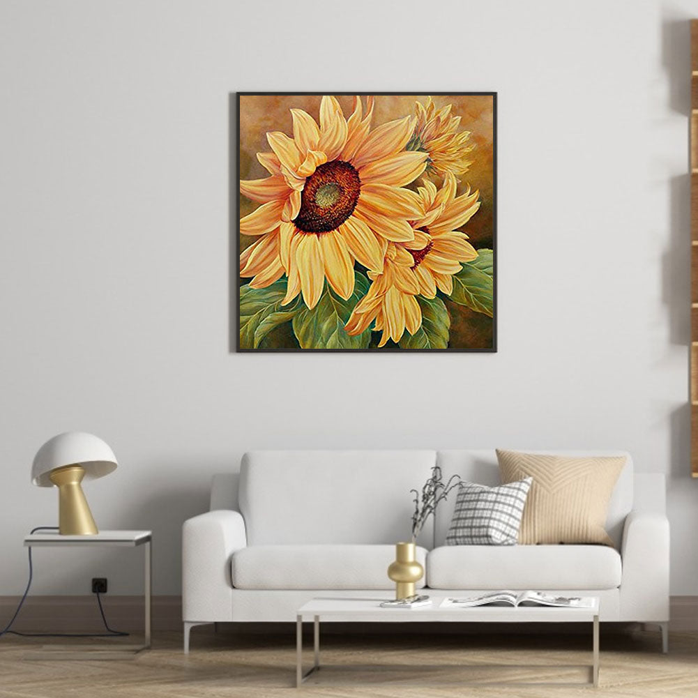 Sunflower - Full Round Drill Diamond Painting 50*50CM