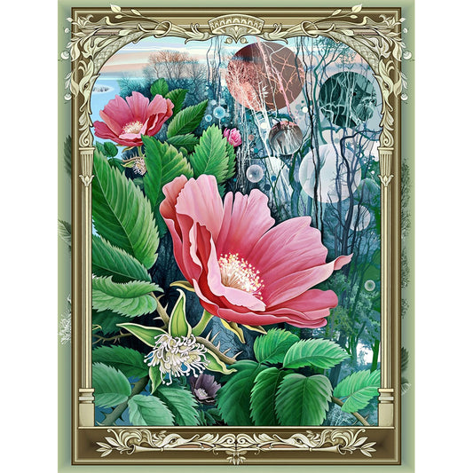 Flower - Full Round Drill Diamond Painting 30*40CM