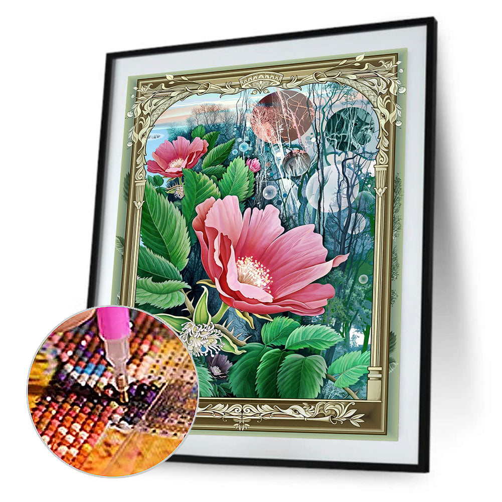 Flower - Full Round Drill Diamond Painting 30*40CM