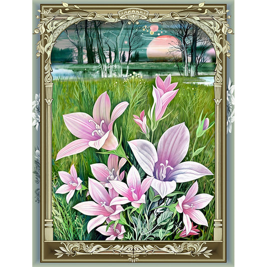 Flower - Full Round Drill Diamond Painting 30*40CM